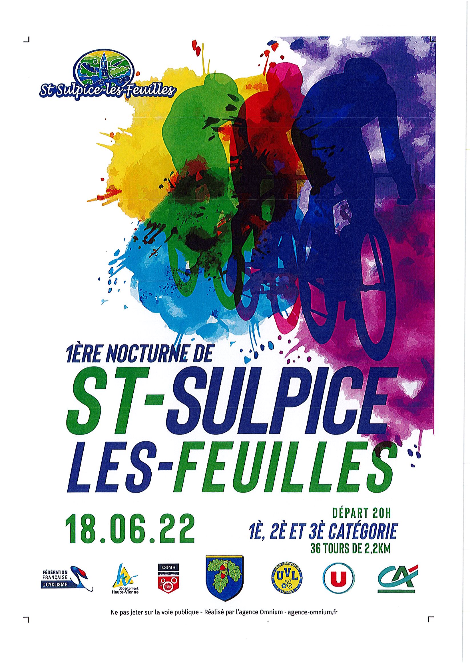 Course cycliste en nocturne [Saint Sulpice les Feuilles]